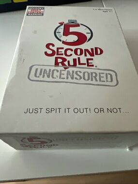 5 Second Rule Uncensored Game For 3 or More Players Ages 17+